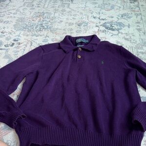 Ralph Lauren Deep Purple Knit Sweater size xl